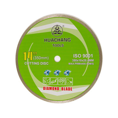 Soğuk Pres 14 İnç 350 × 2.2 / 3.2 × 10 × 25.4mm × 24T Açı Öğütücü için Sürekli Jantlı Elmas Bıçak
