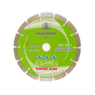 Soğuk Pres 7 inç 180 × 1.6 / 2.2 × 10 × 22.23 × 14T Genel Amaçlı, Taş ve Beton İçin Segmentli Elmas Bıçak
