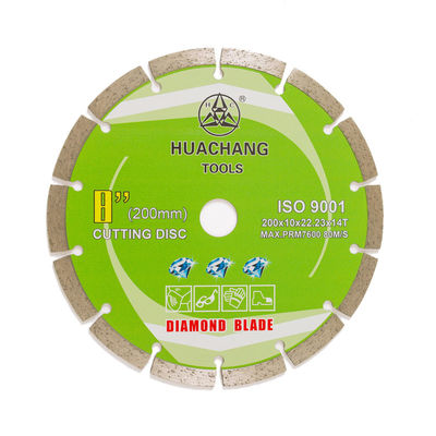 Genel Amaçlı, Taş ve Beton İçin Soğuk Pres 8 inç 200 × 1.6 / 2.2 × 10 × 22.23mm × 14T Parçalı Elmas Bıçak
