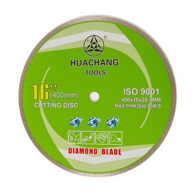 Uzun Ömürlü Seramik İçin 16 inç '400 × 2.6 / 3.4 × 10 × 25.4mm Soğuk Pres Sürekli Jant Elmas Bıçak