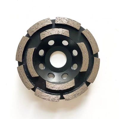 Beton Huachang Araçları için 105mm 4 Çift Sıralı Elmas Kupası Tekerlek Taşlama