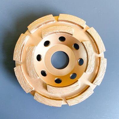 Beton Huachang Araçları için 105mm 4 Çift Sıralı Elmas Kupası Tekerlek Taşlama