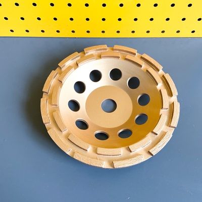 Taş Sert İnşaat Malzemeleri için 230mm 9 İnç Elmas Kupa Tekerleği Çift Sıralı Kupa Tekerleği