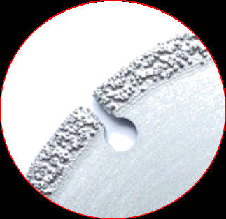 Taş seramik plastik mermer için yüksek kaliteli 105×0.5/1.0×5×20×8T Vakum Lehimli Elmas Taşlama Kesme Diski
