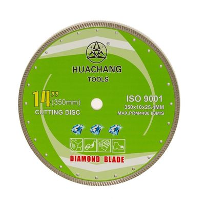 Granit Mermer Beton İçin Yüksek Kaliteli Soğuk Preslenmiş 16 inç 400 × 2.6 / 3.5 × 10 × 25.4mm Elmas Turbo Bıçak