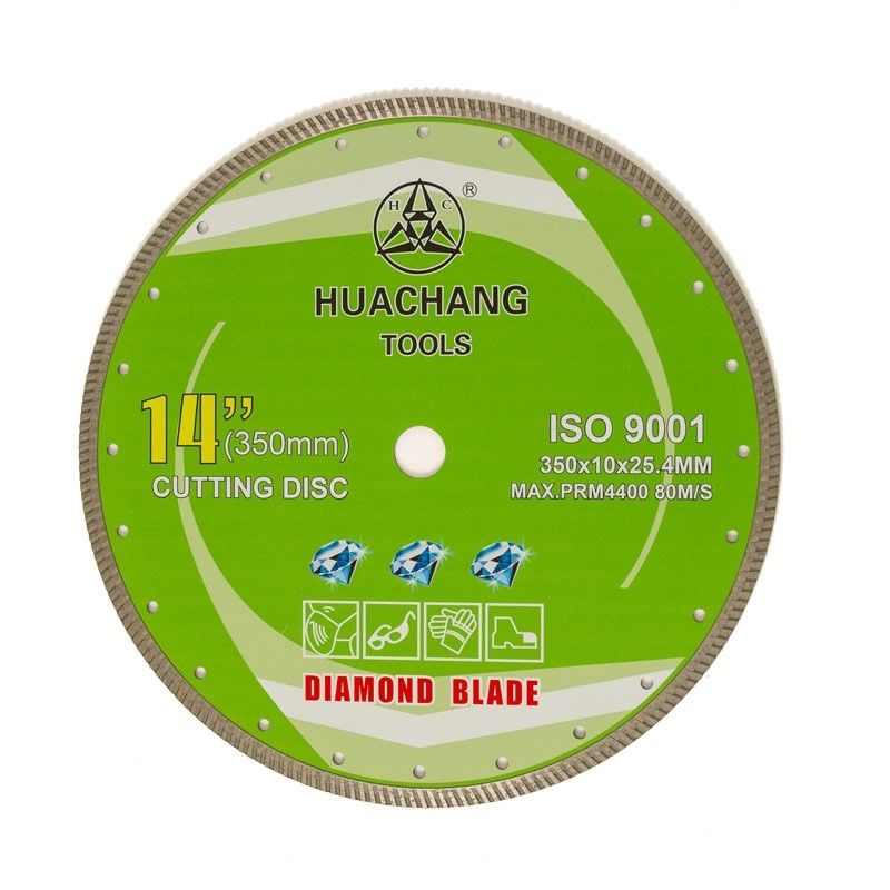 Granit Mermer Fayans İçin Soğuk Pres 350mm Turbo Elmas Bıçak 14 In 25.4mm Bore yüksek kalite