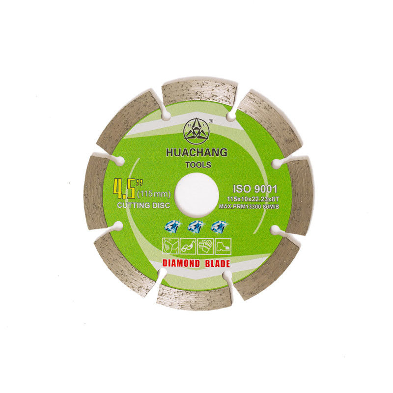 Soğuk Pres 4.5 inç '115 × 1.2 / 1.8 × 10 × 22.23 × 8T Genel Amaçlı Parçalı Elmas Bıçak, Uzun Ömürlü Taş