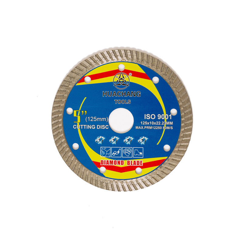 Sıcak Pres Yüksek Kalite 5 inç '125 × 1.2 / 2.0 × 10 × 22.23mm Porselen Elmas Bıçak65Mn Uzun Kesme Ömrü ile Çelik Gövde