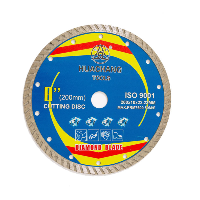 Yüksek Kaliteli Sıcak Pres 8 inç '200 × 1.6 / 2.6 × 10 × 22.23mm Porselen Elmas Bıçak Uzun Kesme Ömrü ile 65Mn Çelik Gövde