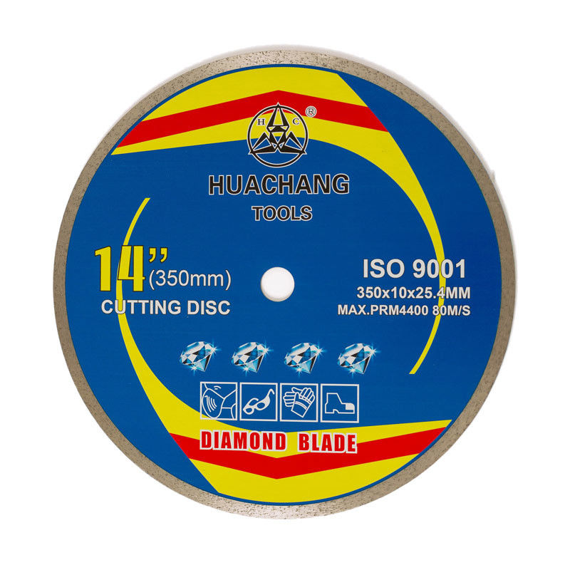 350mm 14 inç 250mm 10 inç elmas karo testere bıçağı dekupaj testereleri için 25.4mm delik
