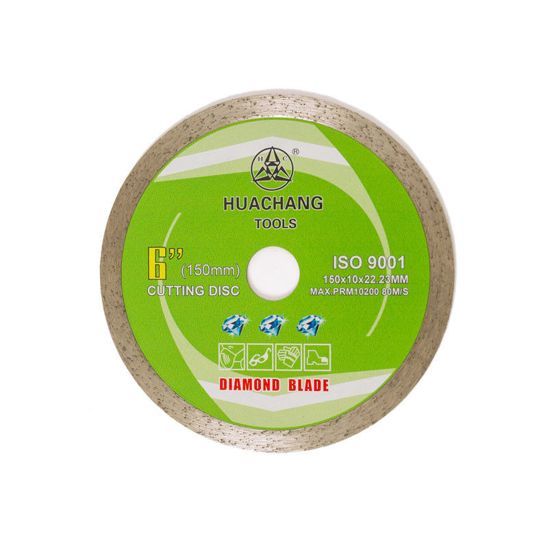Soğuk Pres 6 inç '150 × 1.4 / 2.0 × 10 × 22.23mm Sürekli Jant Elmas Bıçak Genel Amaçlı Yüksek Kalite, Seramik, Mermer