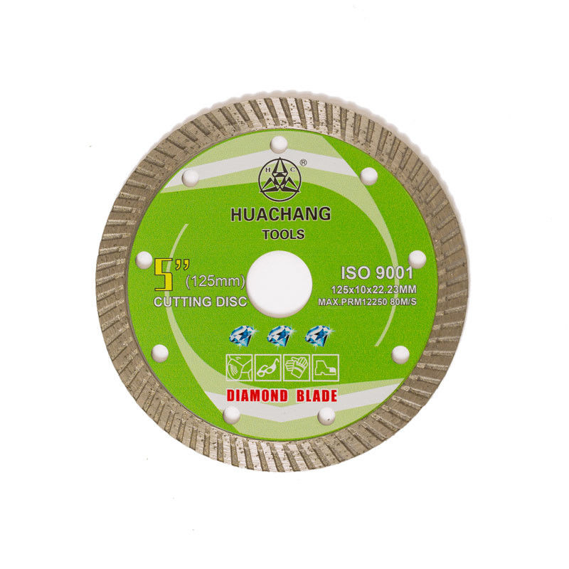 Genel Amaçlı, Seramik, Mermer ve Beton İçin Soğuk Pres 5 inç '125 × 1.2 / 2.0 × 10 × 22.23mm Turbo Elmas Bıçak