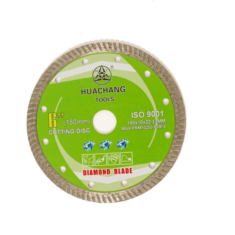 Soğuk Pres 6 inç '150 × 1.4 / 2.4 × 10 × 22.23mm Turbo Elmas Bıçak yüksek kalite Genel Amaçlı, Seramik, Mermer