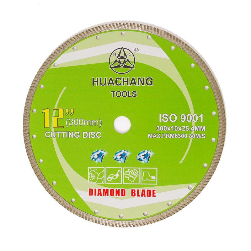 Genel Amaçlı, Seramik, Mermer ve Beton İçin Soğuk Pres 12 inç 300 × 2.0 / 3.0 × 10 × 25.4mm Turbo Elmas Bıçak