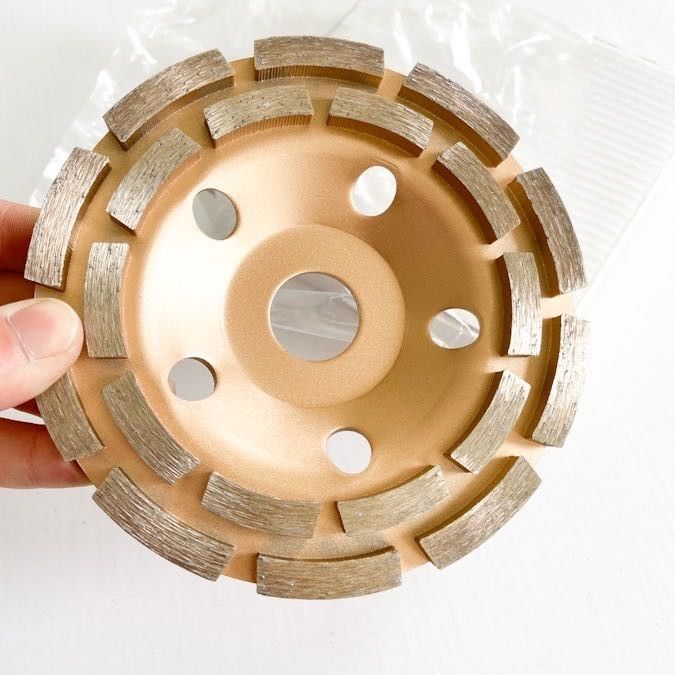 115 mm 4-1 / 2 In. Taş Çift Elmas Bardak için Çift Sıralı Elmas Kupa Çarkı