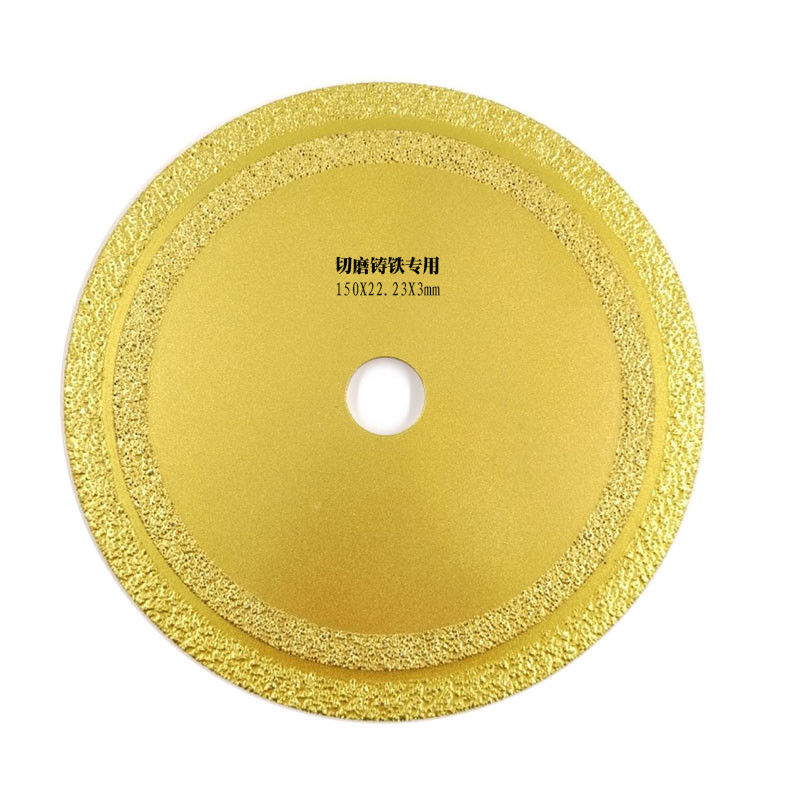 150 × 1.6 × 10 × 22.23mm Vakum Lehimli Elmas Testere Bıçağı Dökme Demir Mermer Metal Paslanmaz Çelik Yangın Acil Durumunu Kesmek İçin